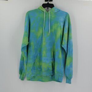 Artist Union Men's Blue Green Tie-dye Sweatshirt Hoodie Size Large
